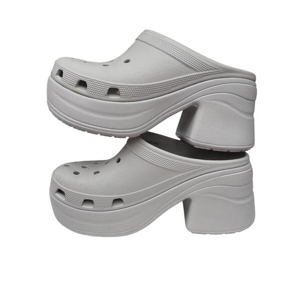 Crocs Siren Clog Men Size 8 Women Size 10 Platform Heel Mule Color- Bone White - Picture 6 of 11